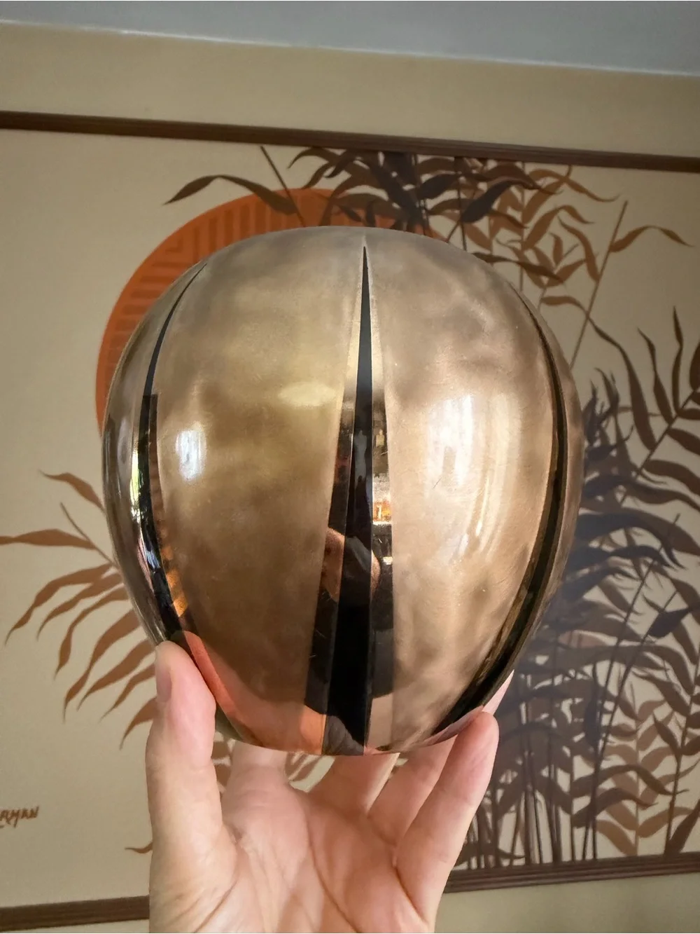 Rare Vintage Art Deco WMF Ikora Metal Vase - German Bauhaus 1930s